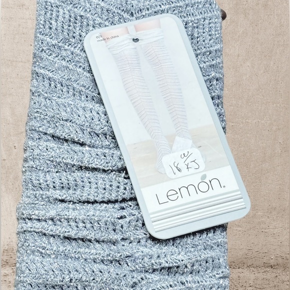 Lemon Metallic Knee High Socks NWT - Picture 1 of 3